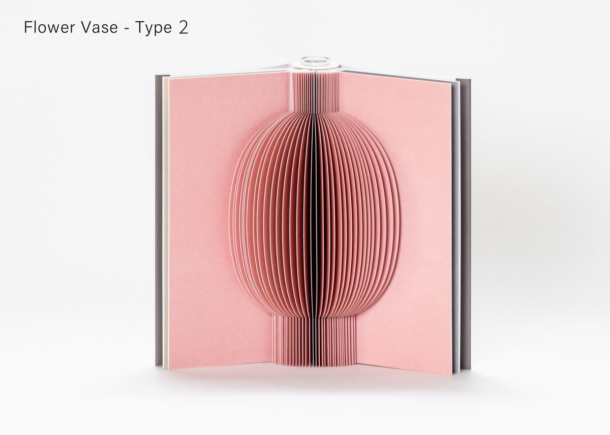 紙の花瓶 『Flowery Tale』 Original Edition 03 グレー D-F