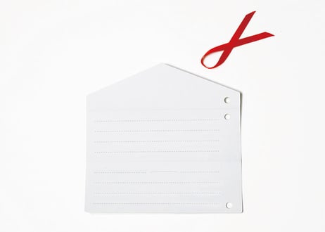 しおり型のメッセージカード　『Bookmark Card』　ベージュ　D-BM001BE