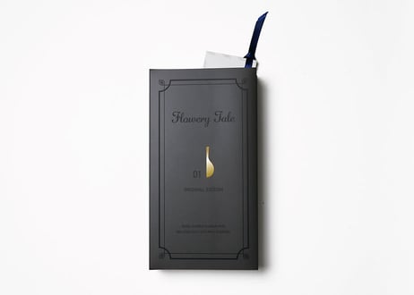 [ギフトセット] 　紙の花瓶　『Flowery Tale』  Original Edition 01　＋　しおり型メッセージカード　『Bookmark Card』　グレー