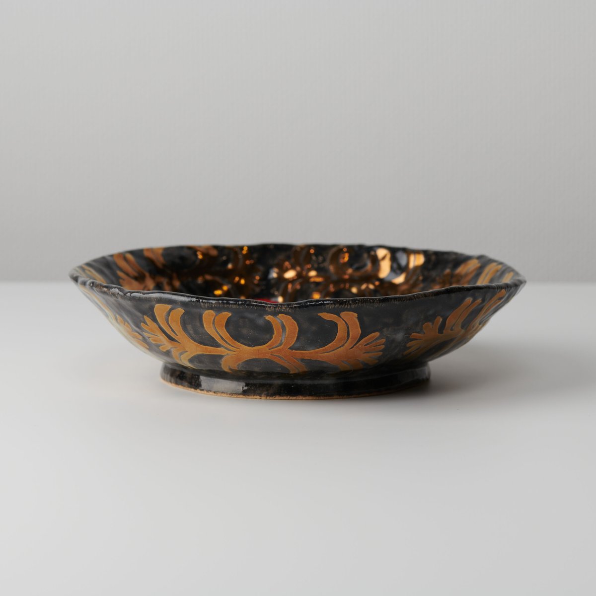 佐藤勝彦 陶器 大皿 器 飾り皿 染付色絵皿 未使用 アンティーク 希少 SANZOKU皿（模様） | Cyg art gallery