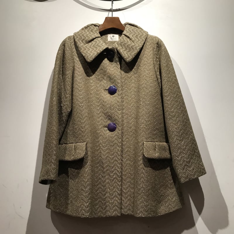 LINTONツイードタック襟ハーフコート WC0302LN | SABU -Kaori Mot