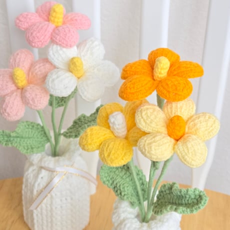 knit mix flower