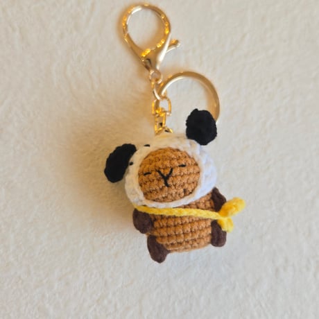 handmade knit keyring(カピバラ)