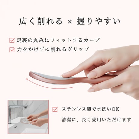 erii PROFESSIONAL かかと削り ドッティ