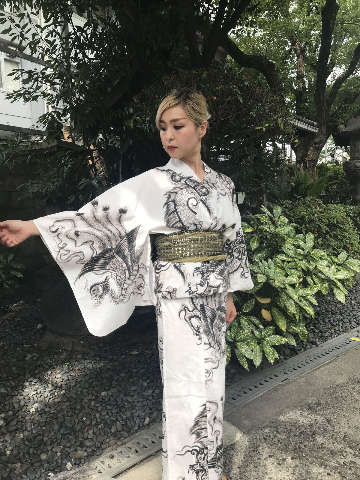 龍と鳳凰の古代紋浴衣 | ERINAの浮世絵屋