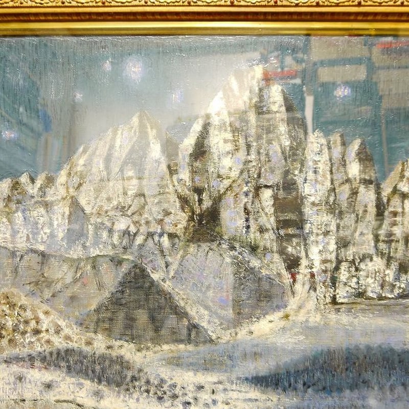 山口操助「奈良郊外」油絵絵画