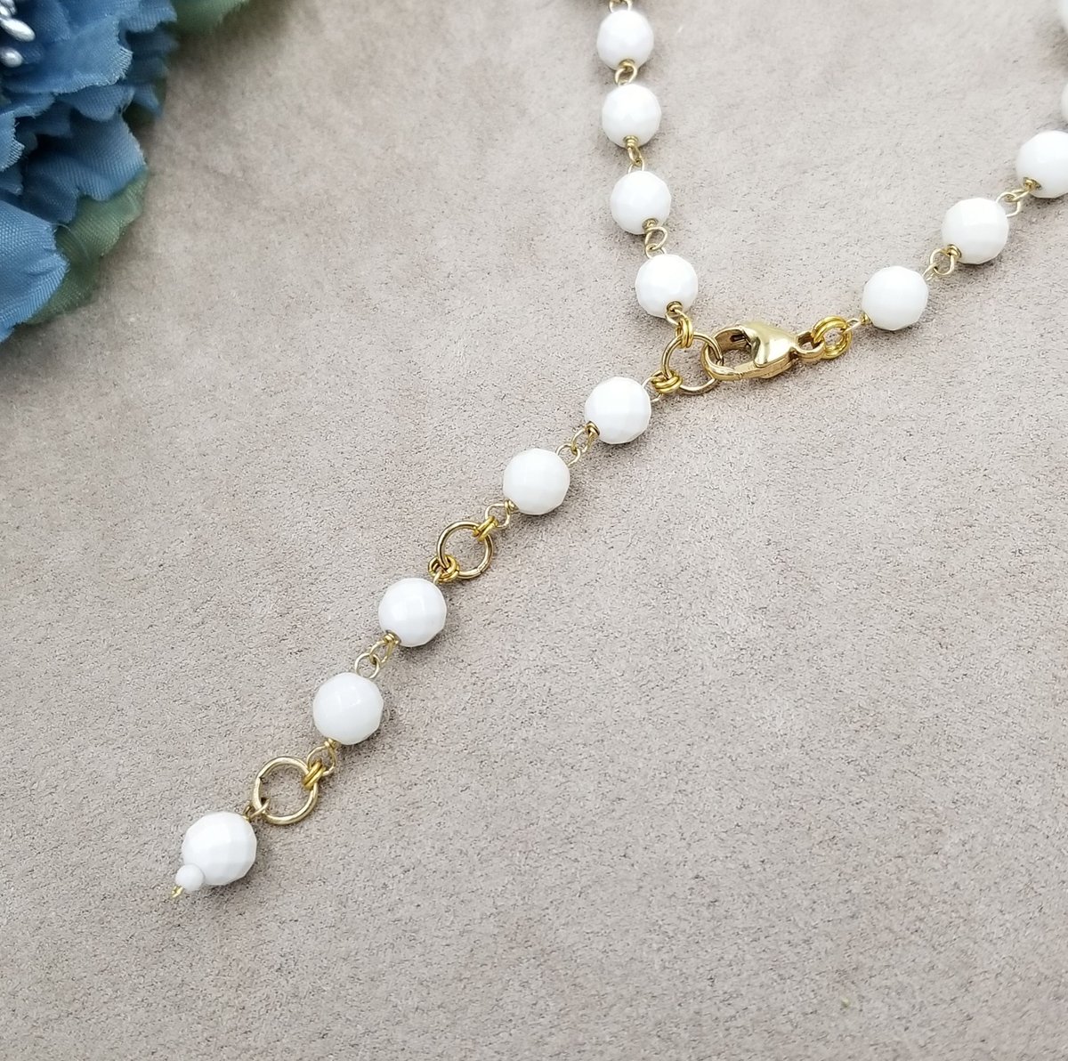 K14gf ホワイトオニキスネックレス 60-66cm N03-24-60 | Nerina 