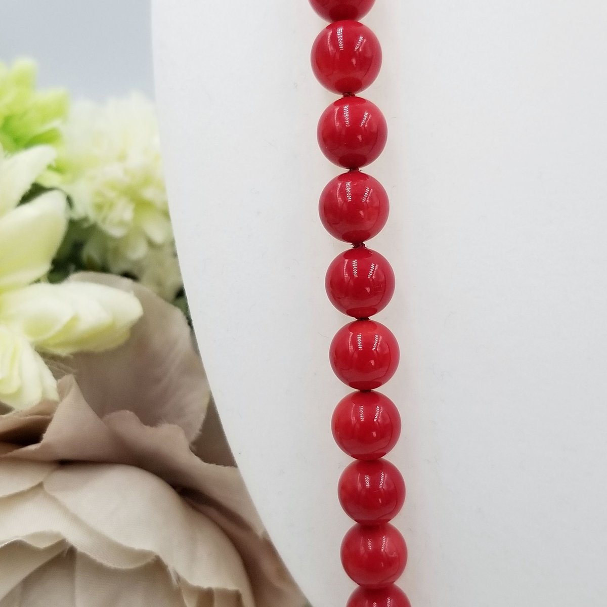 ななK14WG 天然赤サンゴ14.3-6.5mm ロング71.3g60cm K14WG 天然赤サンゴ14.3-6.5mm ロングネックレス71.3g60cm 楽天市場