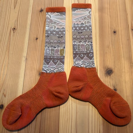 ＜junyesSOX＞ #61  MERINO WOOL SOCKS 　オレンジ