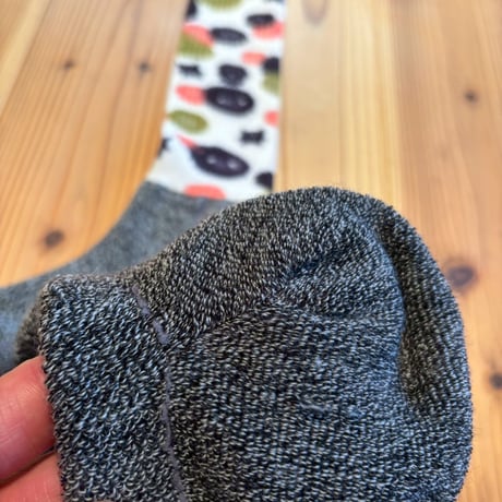 ＜junyesSOX＞ #67  MERINO WOOL SOCKS　チャコール