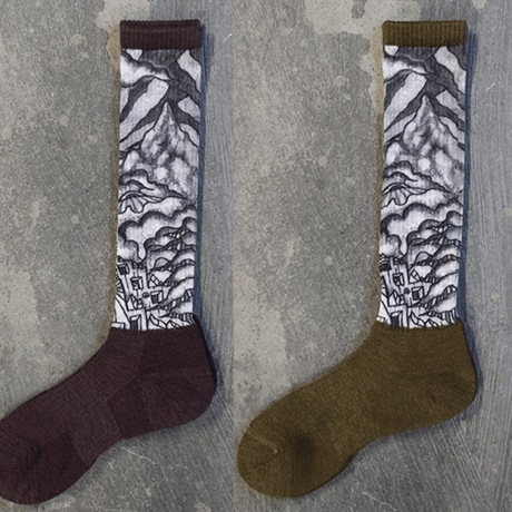 ＜junyesSOX＞ #17  MERINO WOOL SOCKS 　パープル　22～24cm