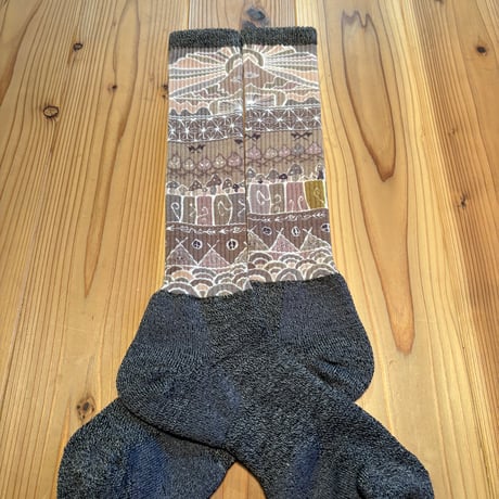＜junyesSOX＞ #61  MERINO WOOL SOCKS 　チャコール