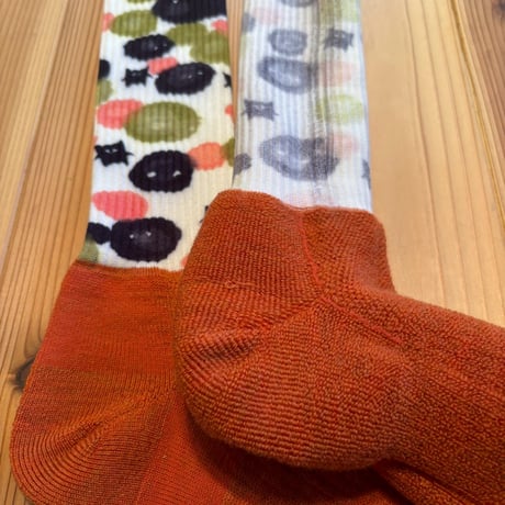 ＜junyesSOX＞ #67  MERINO WOOL SOCKS　オレンジ