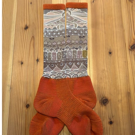 ＜junyesSOX＞ #61  MERINO WOOL SOCKS 　オレンジ