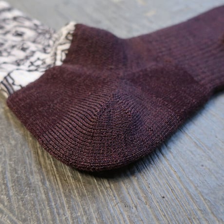 ＜junyesSOX＞ #17  MERINO WOOL SOCKS 　パープル　22～24cm