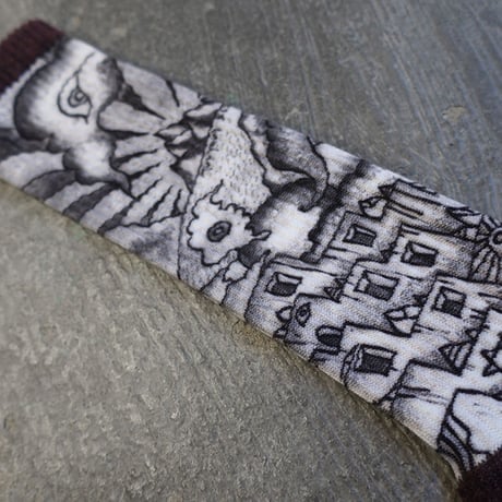 ＜junyesSOX＞ #17  MERINO WOOL SOCKS 　パープル　22～24cm