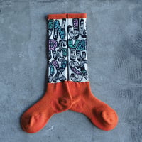 ＜junyesSOX＞ #41  MERINO WOOL SOCKS 　オレンジ