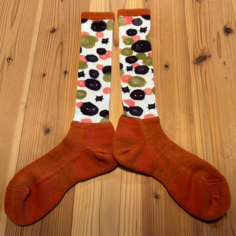 ＜junyesSOX＞ #67  MERINO WOOL SOCKS　オレンジ