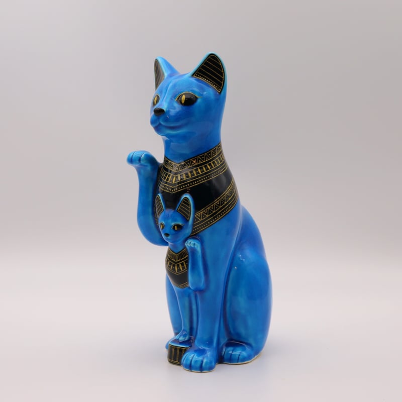 青釉金彩親子招き猫 (木箱入) | KOBEIGAMA 青釉金彩親子招き猫 (木箱入) | KOBEIGAMA