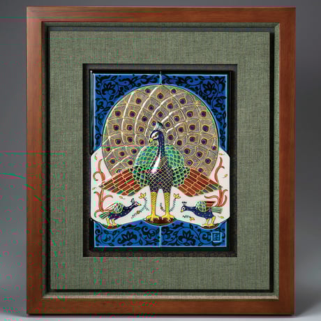 美品　幸兵衛窯　美濃焼　色絵陶額「招き猫」化粧箱入　 KOBEIGAMA　日本 美品 幸兵衛窯 美濃焼 色絵陶額「招き猫」化粧箱入 KOBEIGAMA 日本