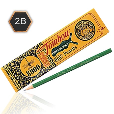 トンボ　鉛筆2Ｂ　6角軸　12本入り（1ダース）