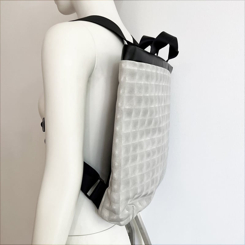 acrylic Ruck Bag L DEEP RENZ White