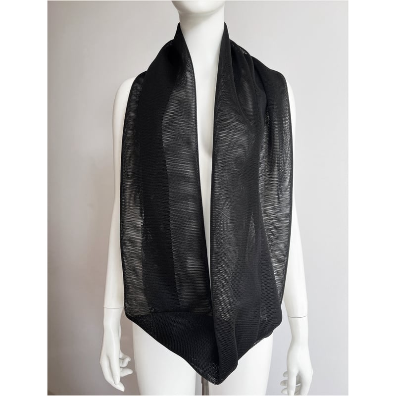 Snood Necklace Long Mesh Black, Shrink Grey,Bl