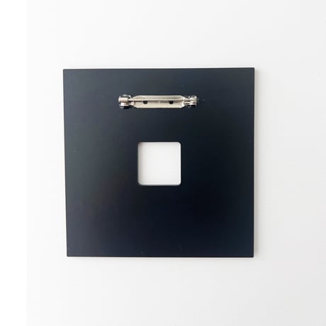 Brooch Square L,M / Circle L,M  Black, Grey, White #2176SQL,M BK,GY,WH / CIL,M BK,GY,WH
