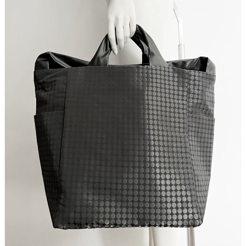 L bag 2way+zipper Black skin, Silver mesh, Swi