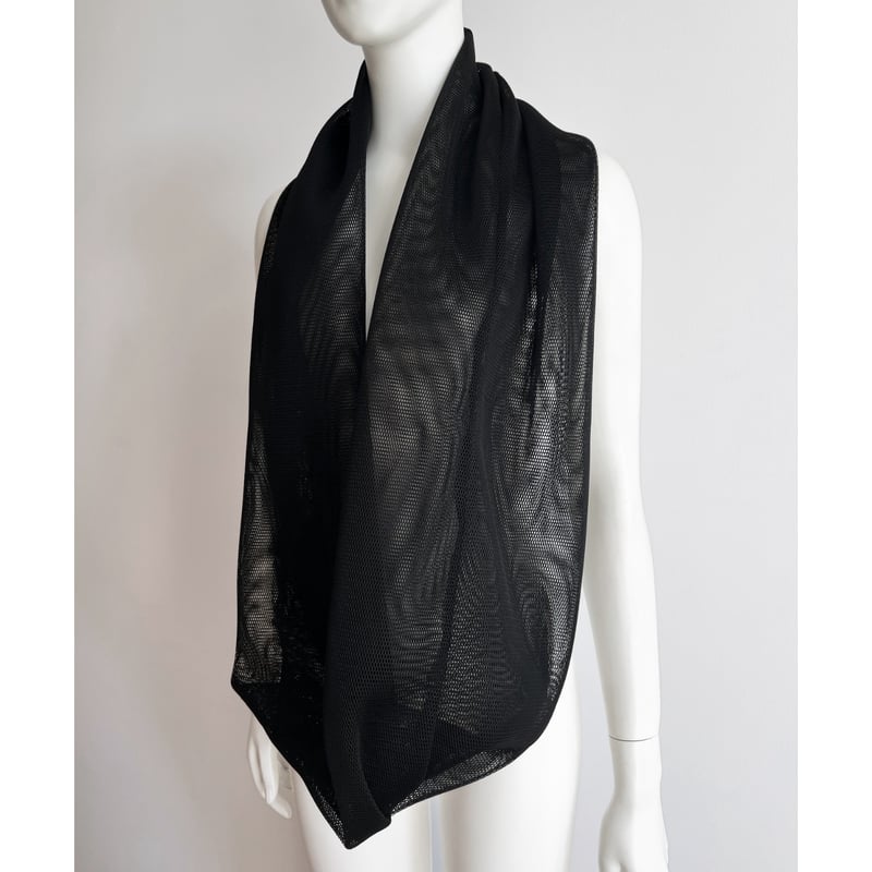 Snood Necklace Long Mesh Black, Shrink Grey,Bl