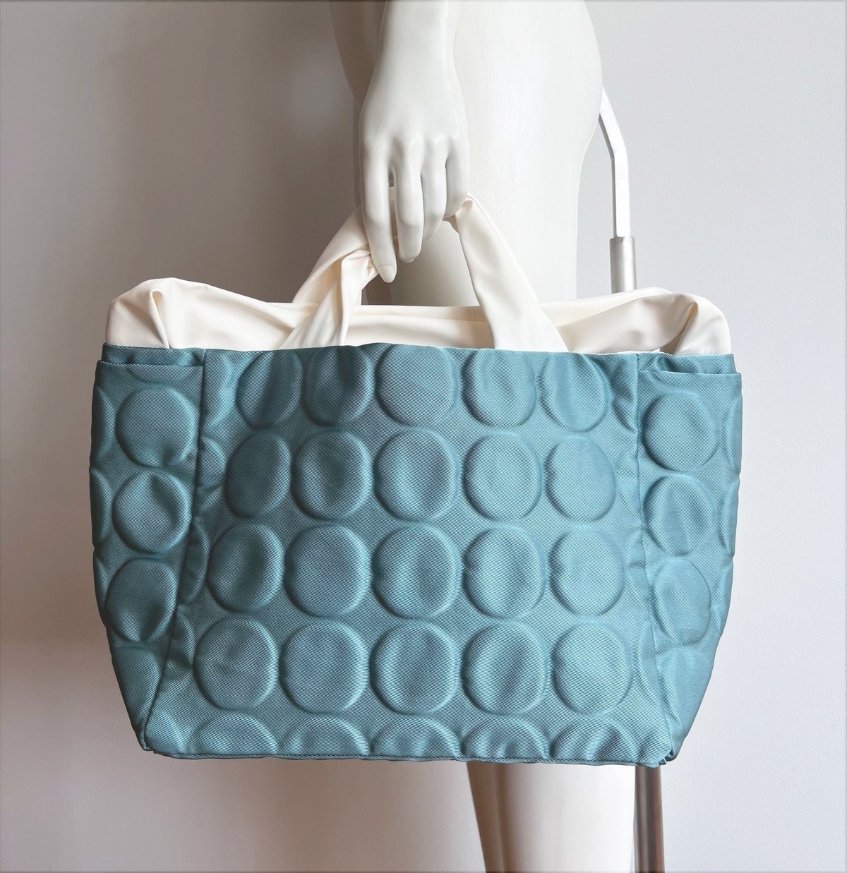 s bag 2way DOT Emboss 2 Sky, Green/W #1183DE2