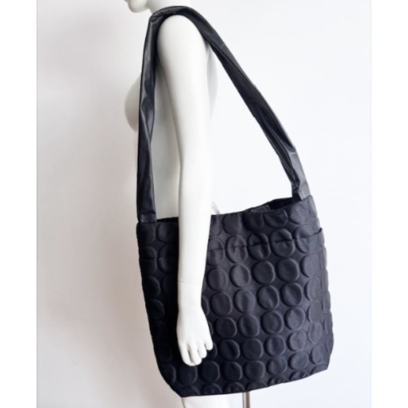 Pocket Bag 2way L DOT Emboss 2 Black, Swimming