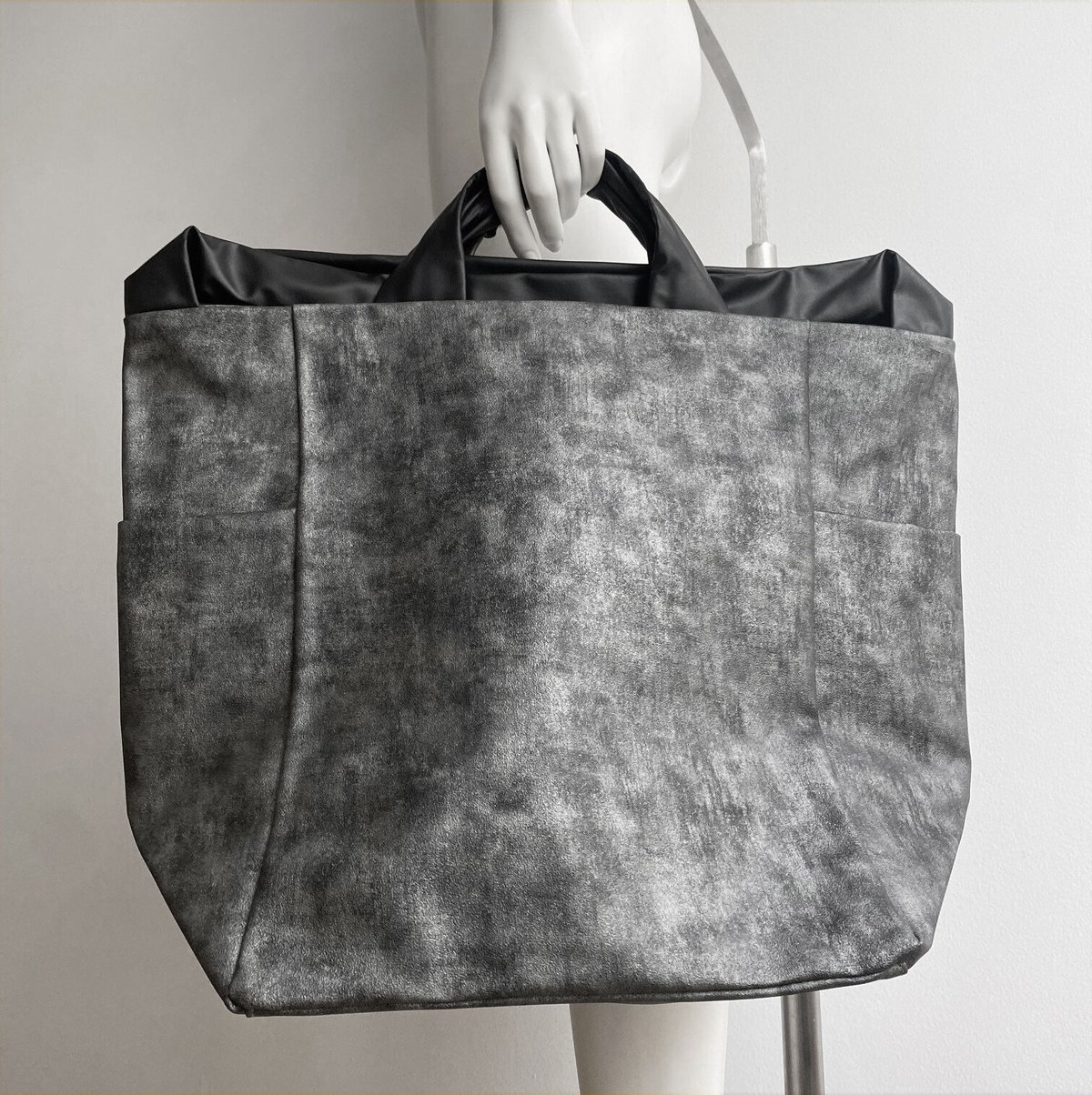 L bag 2way+zipper STEEL Black, STEEL, RENZ Whi L bag 2way+zipper STEEL Black, STEEL, RENZ Whi