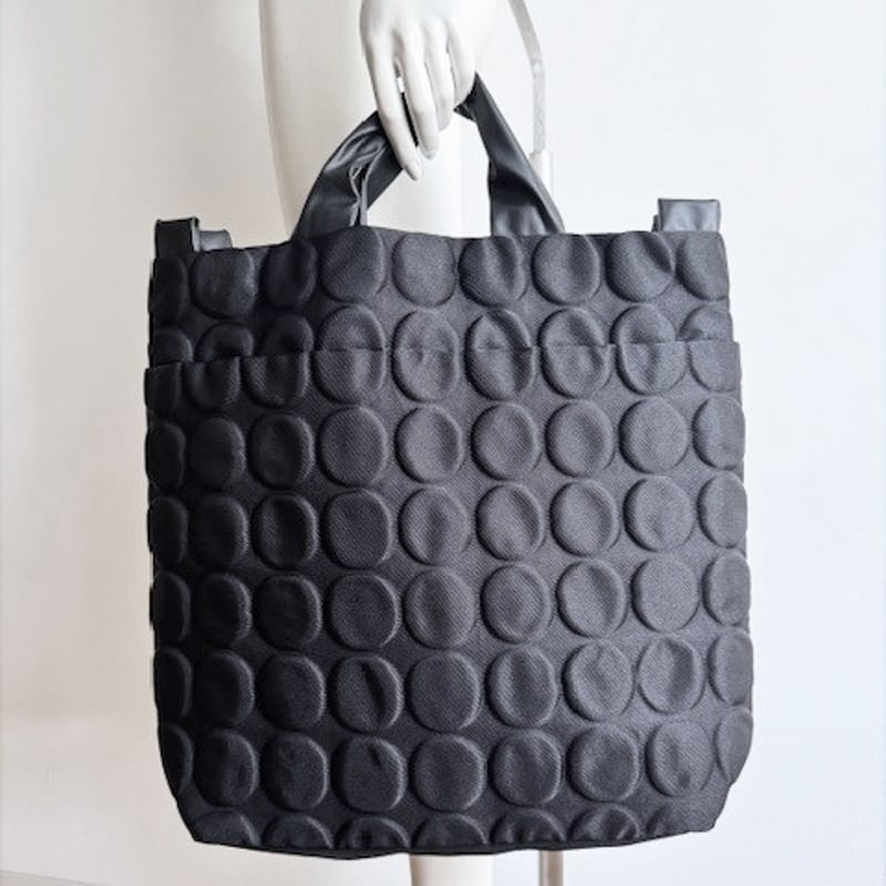 アクリリック　ドットエンボスバッグ Pocket Bag 2way L DOT Emboss 2 Black, Swimming
