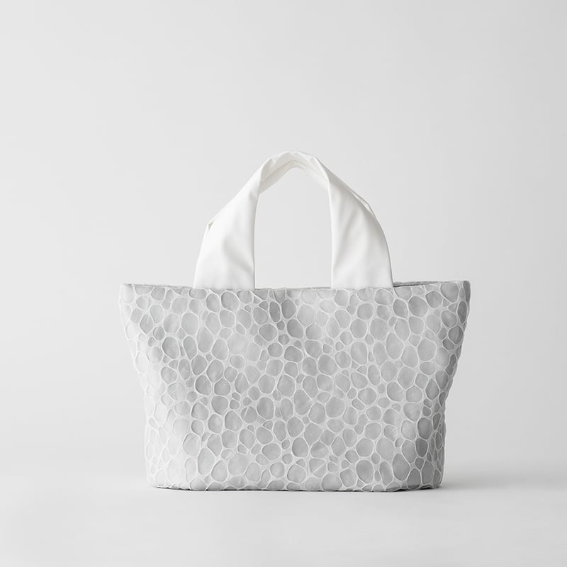 Hand Bag 2way White Bubble, Swimming mesh White