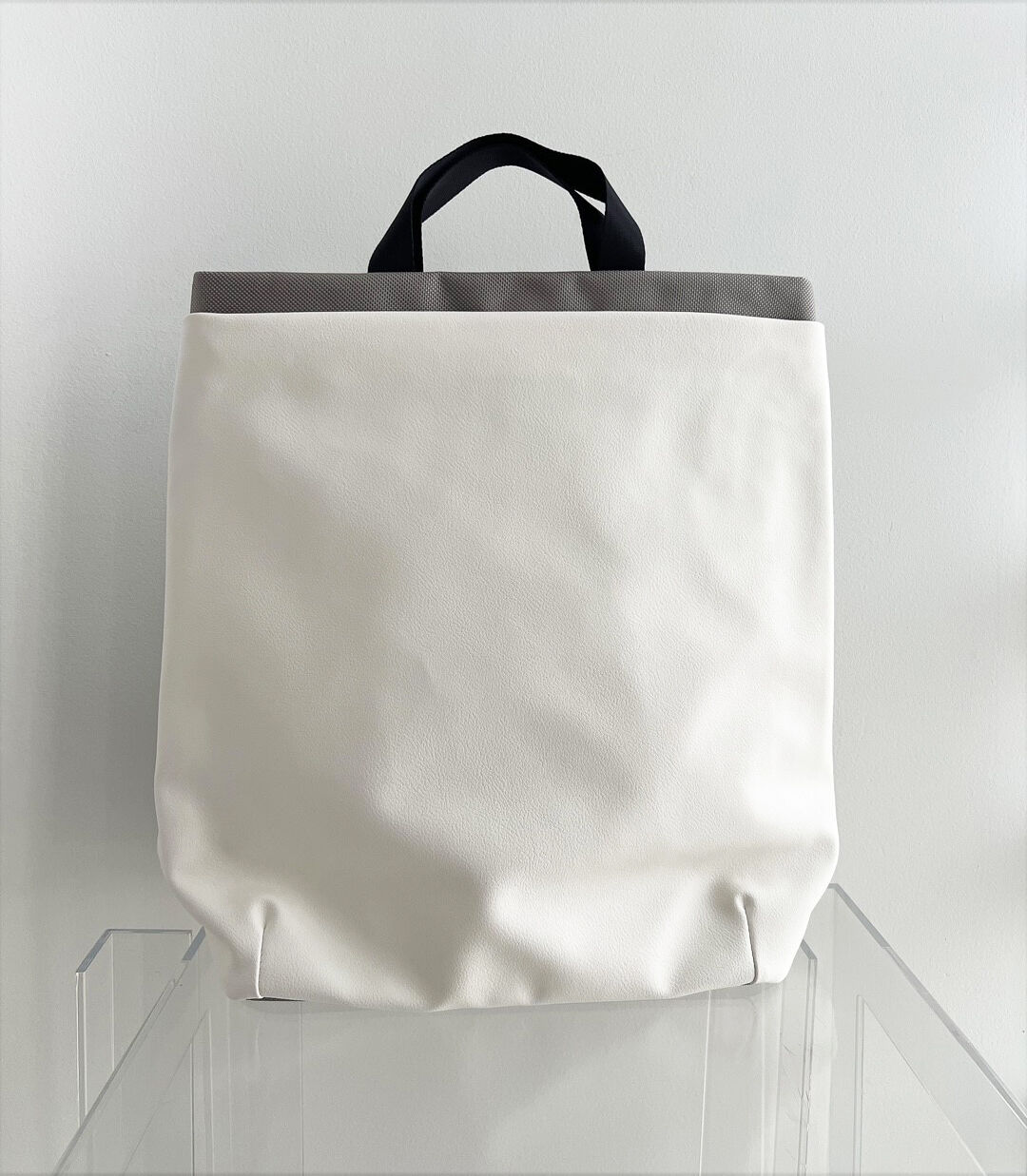RUCK BAG L DEEP White/W, B #1233WHW,B | acrylic RUCK BAG L DEEP White/W, B #1233WHW,B | acrylic