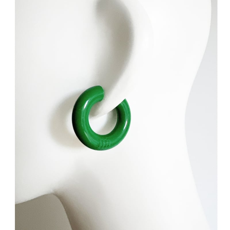 miniature Gum earring Greige, Grey, Apple gree