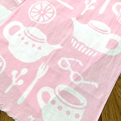 平岡 瞳　お茶の時間　藍色/桜色