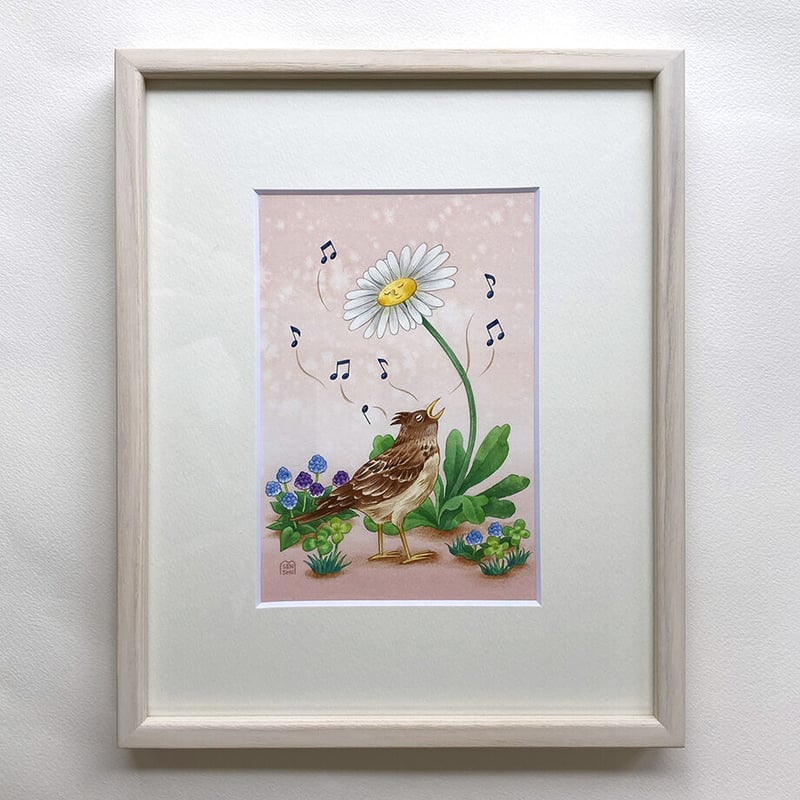 絵画 題名 秋の童話 千秋まみこ 02「ヒナギク」（額付） | OPA STORE