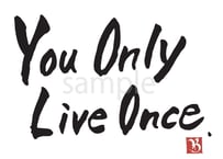 You Only Live Once.