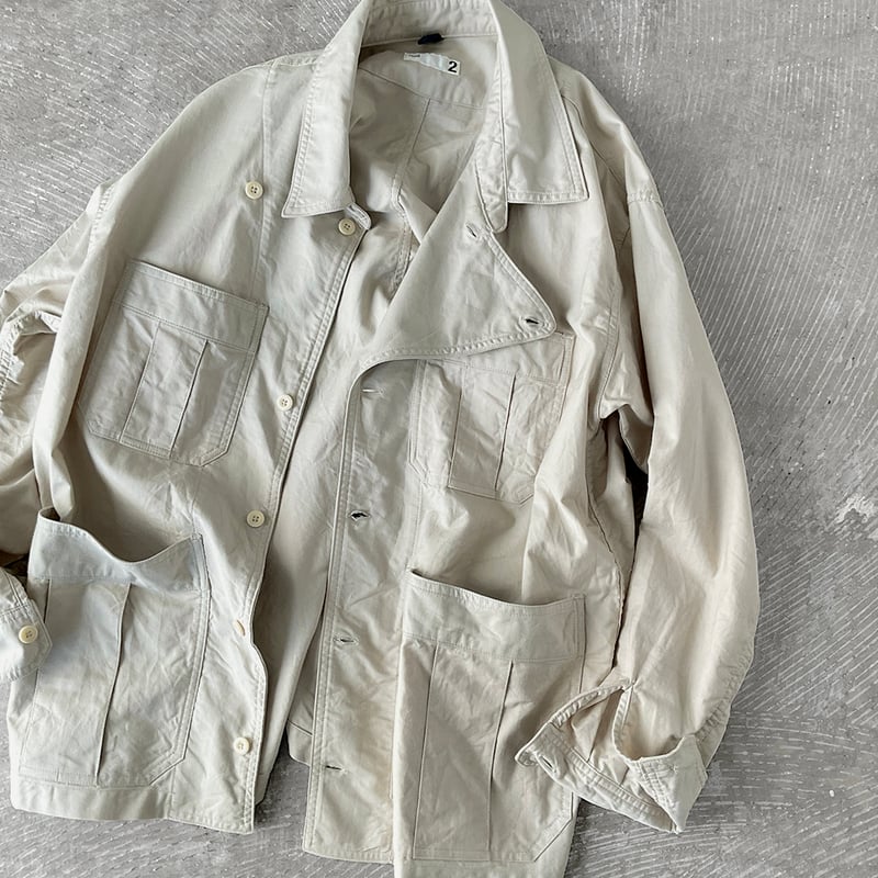 Smoky Color Cotton Oxford Cloth / Military Shir