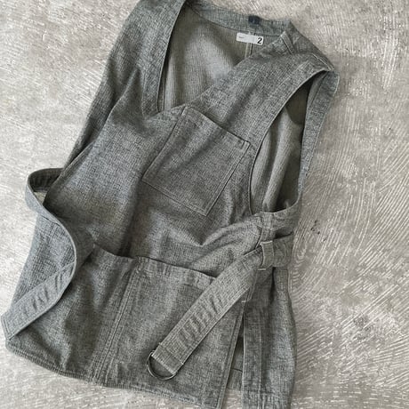 Garment Dye Woolly Finish Herringbone Cloth / Artisan Vest