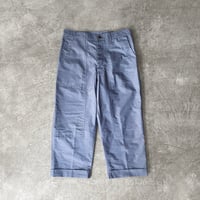 Cotton*Polyester Hollow Yarn Light Gabardine Cloth / Cropped Work Pants