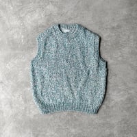 Mohair Mix Wool Roving Yarn Hand Knit / Crew Neck Vest