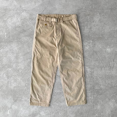 Cotton* "SOLOTEX" Polyester Chambray Stretch Twill Cloth / D-ring Belted Pants