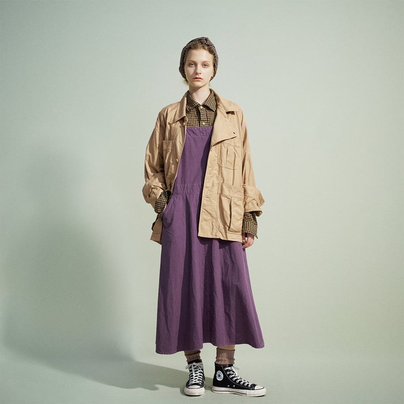 Smoky Color Cotton Oxford Cloth / Military Shir