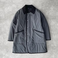 Peach Skin "SOLOTEX" Polyester*Nylon Stretch Cloth / Padded Zip & Fly Front Coat
