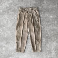 Dirty Gabardine Print Cotton Moleskin Cloth / Pegtop Pants