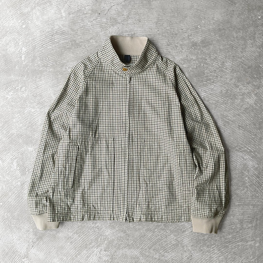 ts(s) Smoky Basic Plaid Cotton Cloth / Zip Front Harrington Jacket