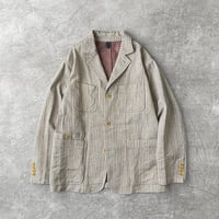 Uneven Jacquard Cotton Twill Cloth / 4+1 Patch Pocket Jacket